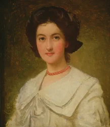 Retrato de una dama con un collar rojo, 1904